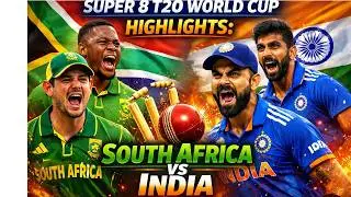 South Africa vs India || T20 World Cup Super 8 Match Highlights 2026 