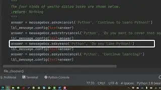 Python 038 - Using dialog boxes