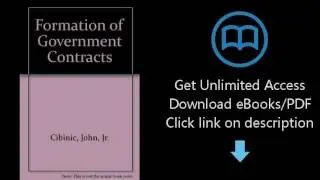 Download Formation of Government Contracts PDF