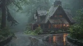 Fall into Sleep in Under 3 Minutes with Heavy Rain & Thunder on a Metal Roof of Farmhouse at Night