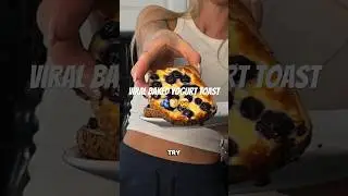 Viral baked yogurt toast 🍞🫐 