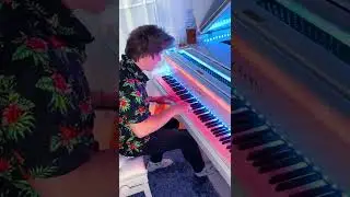 practicing PIRATES OF THE CARIBBEAN theme's 