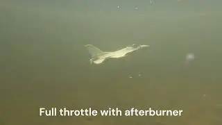 F-16 Falcon 1/32 scale as RC submarine, first diving tests