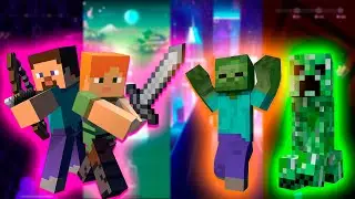 Minecraft || Steve VS Alex VS Zombie VS Creeper