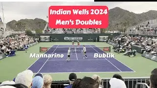 Bublik and Mannarino played doubles at Indian Wells Open 2024 - Court Level View