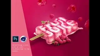 Advertising visual in Photoshop and Cinema 4D