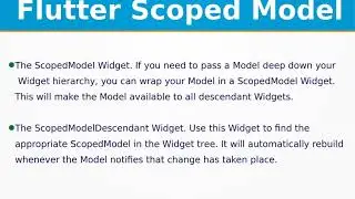 Flutter Scoped Model | State management | Flutter for Mobile,Web,Desktop,Embedded | Android,iOS