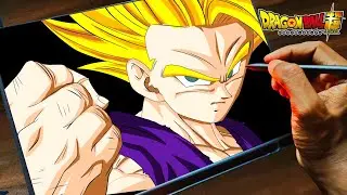 Drawing kid Gohan super Saiyan dragon punch #digitalart #ipaddrawing #ipad #ibispaintx