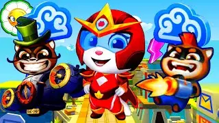Talking Tom Hero Dash #94  Fire Arrow Angela: Double Clouds, Boss and Rockets! In full screen
