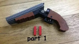 LEGO® double barreled shotgun sawed off tutorial by Jamblo (pt.1)