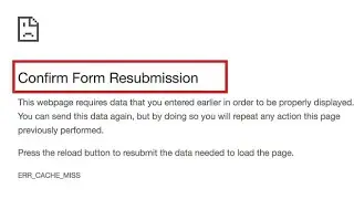 Confirm form resubmission | confirm form resubmission chrome | Azad kushwaha