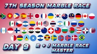 MARBLE RACE DAY 9 SEASON 7 in Algodoo / R & J MARBLE RACE MASTER