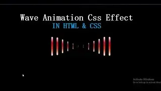 Wave Animation Css Effect | How to make music like  wave in Html and Css|css wala