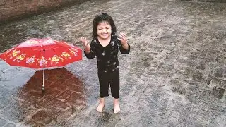Rain Rain Go Away Song | eliza and her umbrella  Playing In The Rain