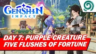 Five Flushes of Fortune Day 7: PURPLE CREATURE | Genshin Impact Event