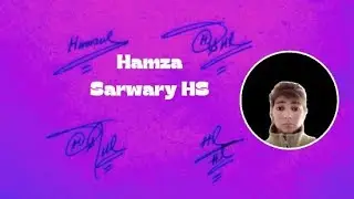 Hamza Sarwary HS name signature#name signature style with arooj