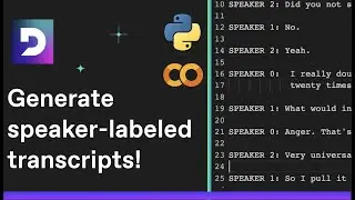 Create speaker labeled transcripts with Google Colab! | Deepgram Studios