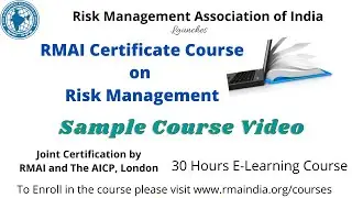 RMAI Risk Management Online Course on Risk Management - Sample Lecture
