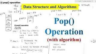Stack Operation - Pop() | push operation in stack | data structure | Aparna Jagtap