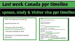 Last week important ppr timeline| Today's ppr request timeline canada | Latest Canada PPR