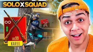 I MAXED OUT TWO KAR98s TO LEVEL 99 AND THIS WAS THE RESULT SOLO VS SQUAD!! FREE FIRE