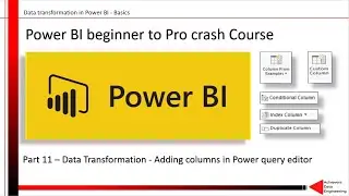 11 Data Transformation - Adding Columns in Power BI Query Editor