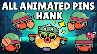 Hank Pins (NEW Animated Pins!) | Brawl Stars | Green Screen