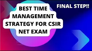Best Time Management Strategy For CSIR NET Exam