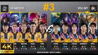 4K- 🔥HOMEBOIS vs RSG (GAME 3) MPL MY-S12 MINGGU 1