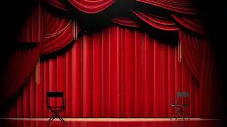 no copyright red Curtain Open And Close Pack with green chroma screen (black mart)