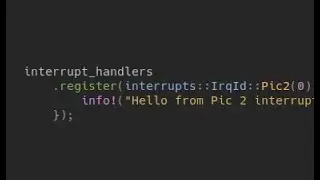 Interrupt handler registration for drivers in my rust kernel