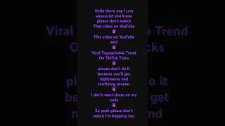 Do not watch Viral Trypophobia Trend TikTok Ticks please I’m begging you don’t do it I mean it😬