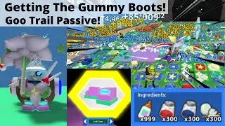 Getting The Gummy Boots! Goo Trail Passive! - Roblox Bee Swarm Simulator