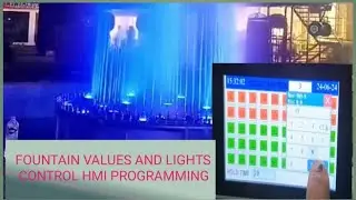 (part -1) fountain values and lights control hmi programming पानी के फव्वारे का पैनल #fountain