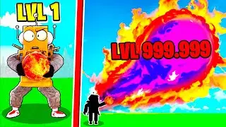 FIREBALL FROM LEVEL 1 TO 999,999😱 THE MOST POWERFUL FIREBALL IN THE WORLD ROBLOX Fireball Training