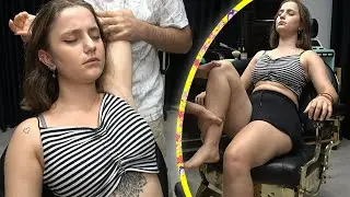 ASMR TINGLE FEMALE FOOT - ARMPIT MASSAGE + CRACKS + head,face,ear,chest,back,neck,leg,waist massage