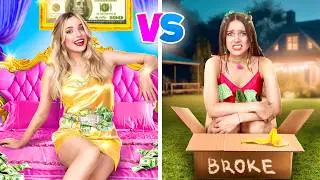 Rich vs Poor Girl on a Sleepover Party! The Best Tim Tin Summer Sleepover