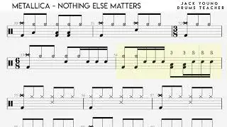 Nothing Else Matters - Metallica - Drums Notation 🎵