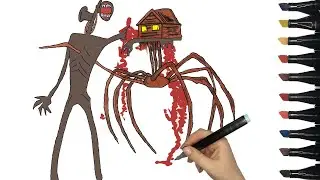 HOUSE HEAD ATTACKS THE SIREN HEAD DRAWING