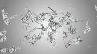 Money Dollars twirelling, win , rich , Profits , jackpot black background Free Video