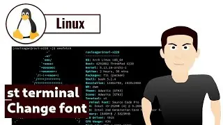 Change font in st terminal
