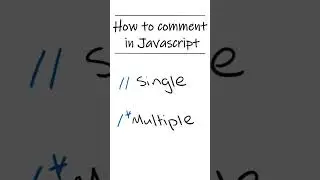 How to comment in JavaScript 