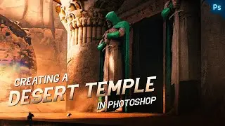 Creating a DESERT TEMPLE in Adobe Photoshop - Speed Art