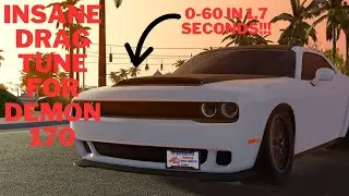 MOST INSANE DRAG TUNE FOR DODGE DEMON 170 249 MPH