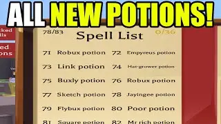 All NEW Potions RECIPES in WACKY WIZARDS! (UNLOCK  THEM ALL) (Roblox)