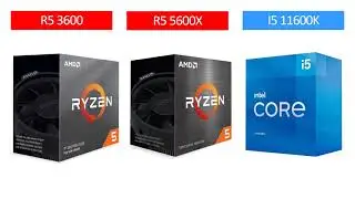 R5 3600 vs R5 5600X vs i5 11600K - RTX 3080 - Gaming Comparisons