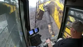 Komatsu PC3000 . View from the cab.