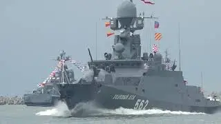 Генеральная репетиция Парада ко дню ВМФ в Балтийске 24 июля 2020