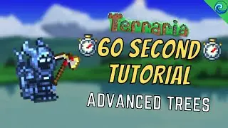 TERRARIA TUTORIALS - The Custom Tree I use ALL THE TIME  in just 60 Seconds 