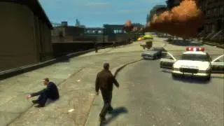GTA IV - EPIC FUNNY PUSHING PEOPLE!